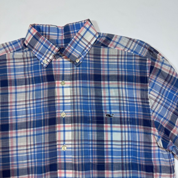 Vineyard Vines Shirt Mens M Blue Performance Classic Fit Tucker Long Sleeve - Picture 1 of 10